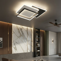 LED осветително тяло 3 Square RION Black еквивалент 600W с дистанционно