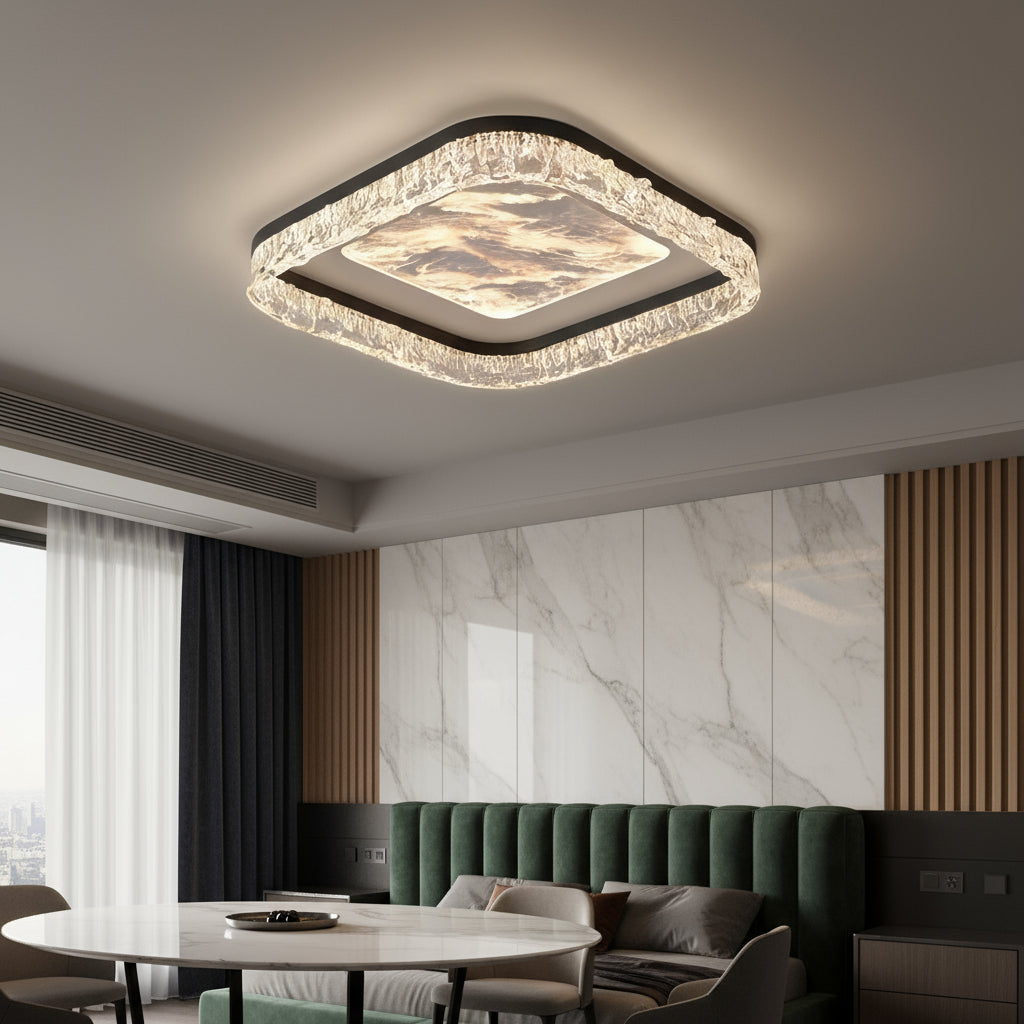 LED осветително тяло SQUARE SAARI Black Еквивалент 500W Дистанционно управление