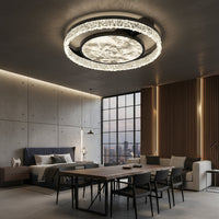Осветително тяло LED Round SAARI Black еквивалент 400W с дистанционно
