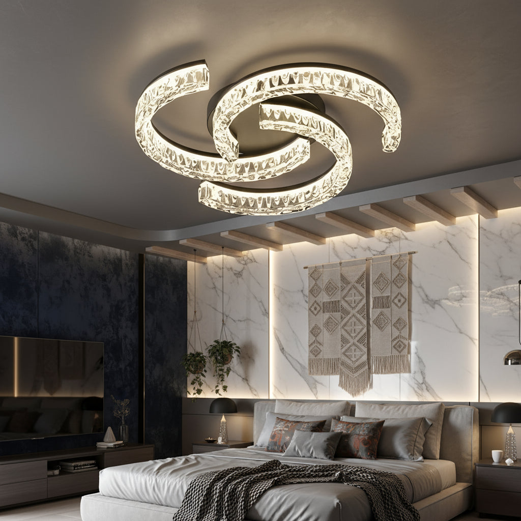 Осветително тяло LED SAARI Black еквивалент 250W с дистанционно