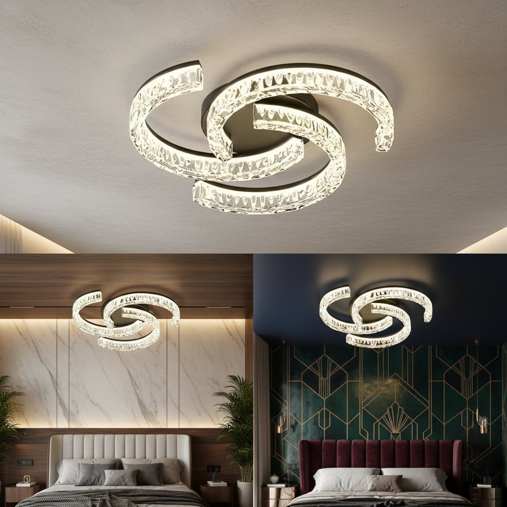 Осветително тяло LED SAARI Black еквивалент 250W с дистанционно