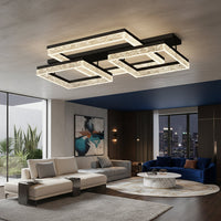 LED осветително тяло Three Square SAARI Black еквивалент 500W с дистанционно