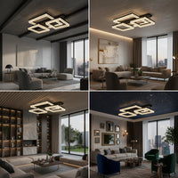 LED осветително тяло Three Square SAARI Black еквивалент 500W с дистанционно