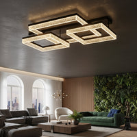LED осветително тяло Three Square SAARI Black еквивалент 500W с дистанционно