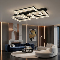 LED осветително тяло Three Square SAARI Black еквивалент 500W с дистанционно