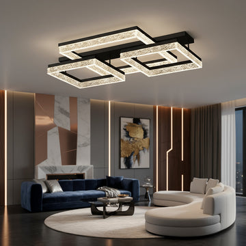LED осветително тяло Three Square SAARI Black еквивалент 500W с дистанционно