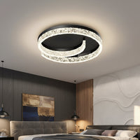Осветително тяло LED ROUND SAARI Black еквивалент 300W с дистанционно
