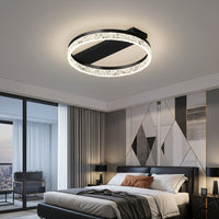 Осветително тяло LED ROUND SAARI Black еквивалент 200W с дистанционно