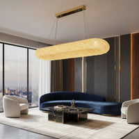 Осветително тяло LED висящо ENZO Golden Sponge кристал еквивалент 400W