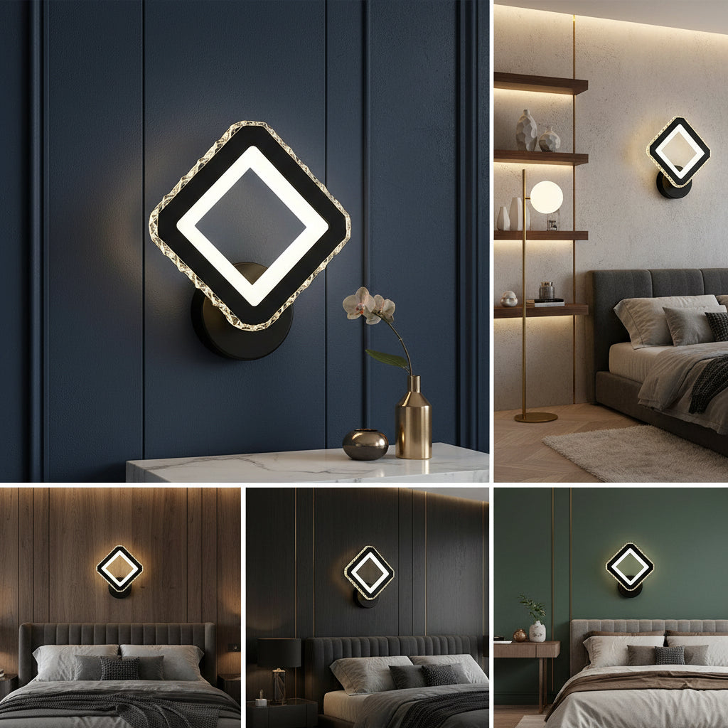 LED аплик 26W DIAMOND Cristal Black