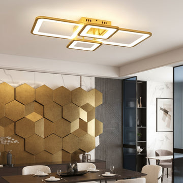 LED осветително тяло 4 Square LUMO Gold еквивалент 500W с дистанционно