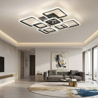 LED осветително тяло 4+4 Square Gigant BUBBLES BLACK еквивалент 800W с дистанционно