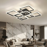 LED осветително тяло 4+4 Square Gigant BUBBLES BLACK еквивалент 800W с дистанционно