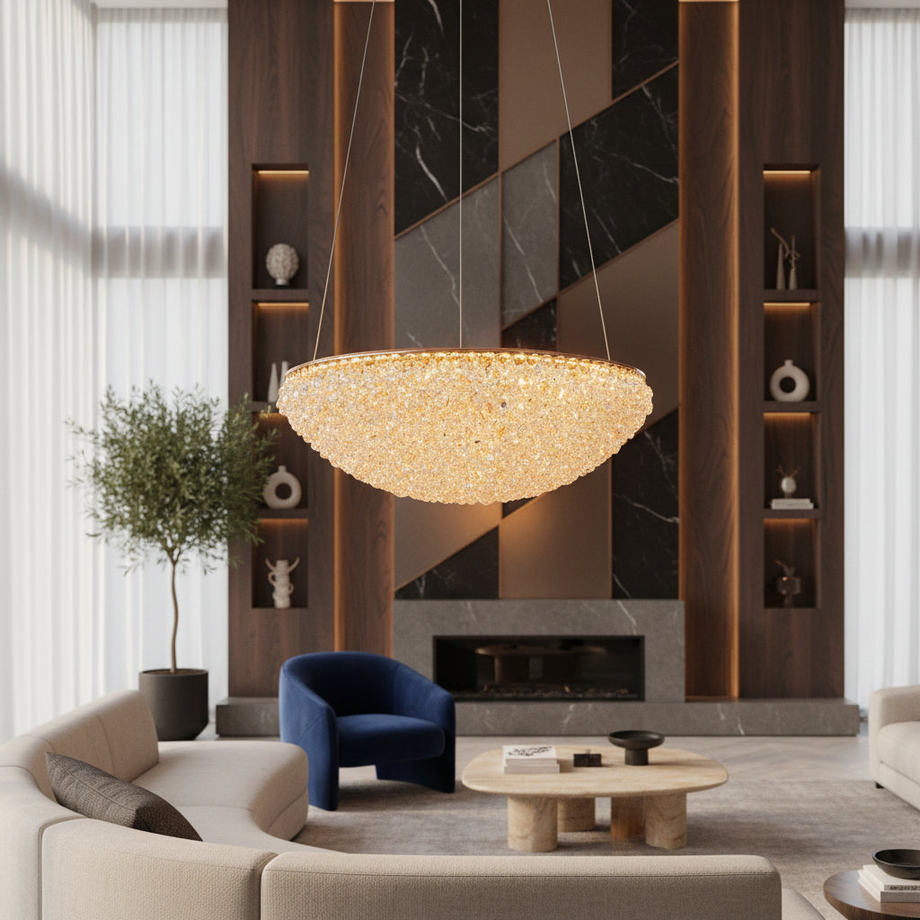 LED осветително тяло тип пендел ENZO NEST Golden Sponge