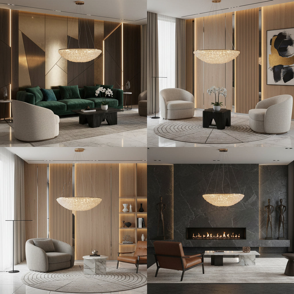 LED осветително тяло тип пендел ENZO NEST Golden Sponge