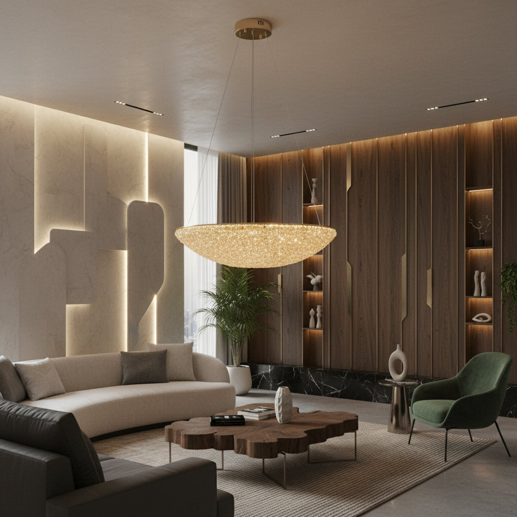 LED осветително тяло тип пендел ENZO NEST Golden Sponge