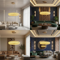 Осветително тяло LED висящо ENZO Golden Sponge кристал еквивалент 300W