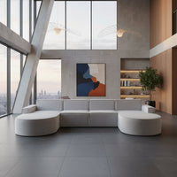 Ъглов диван ANAIS 395x170 Светлосив