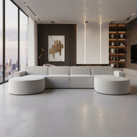 Ъглов диван ANAIS 395x170 Светлосив