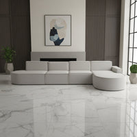 Ъглов диван ANAIS 415x175 Светлосив