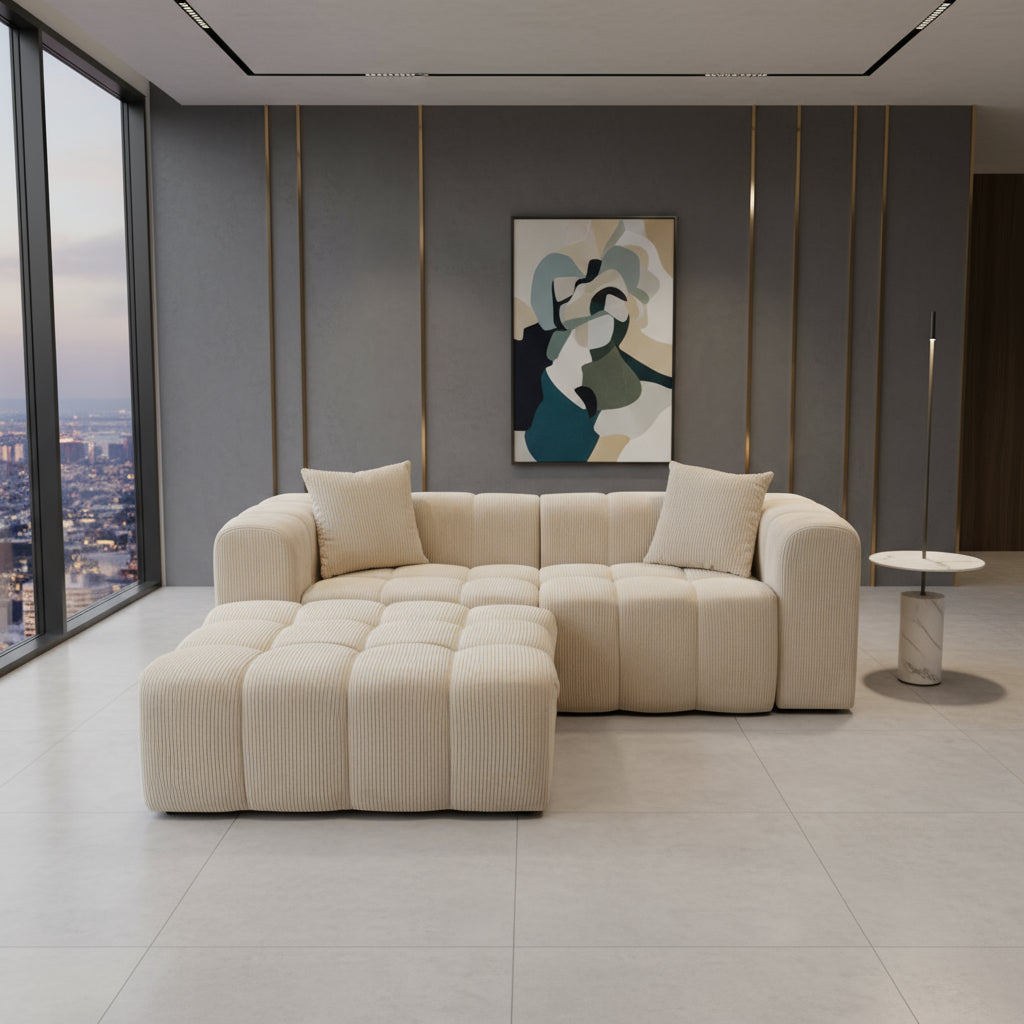 Модулен диван PEDRO 230x180cm крем