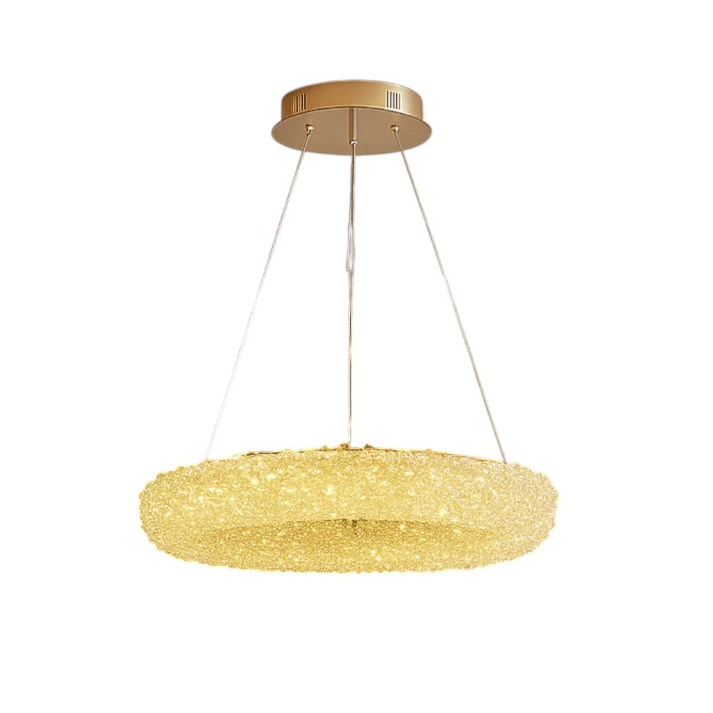 Осветително тяло LED висящо ENZO Golden Sponge кристал еквивалент 300W