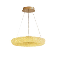 Осветително тяло LED висящо ENZO Golden Sponge кристал еквивалент 300W