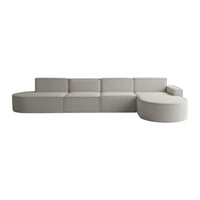 Ъглов диван ANAIS 415x175 Светлосив