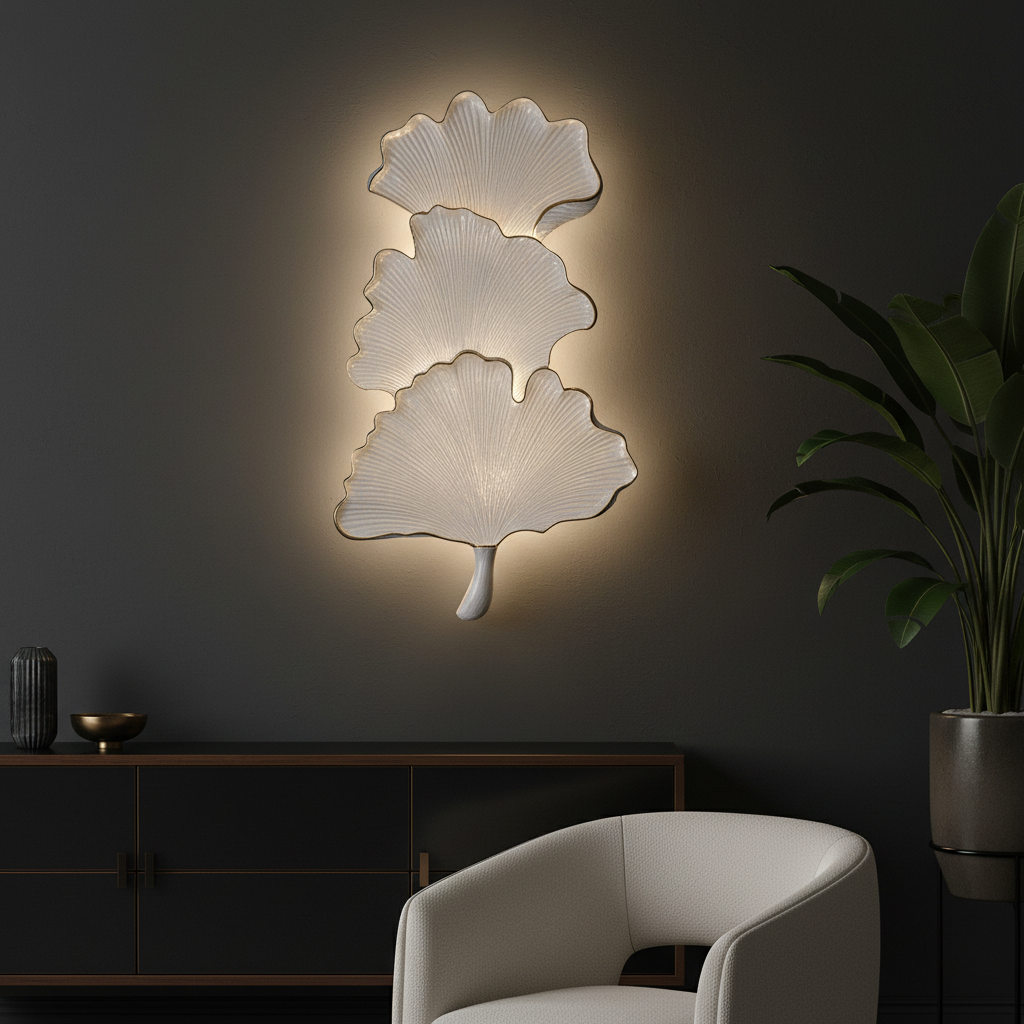 LED Аплик WHITE LEAF YCM 6310WH – с 3 степени на светлина