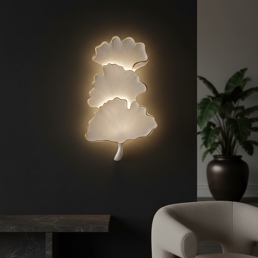 LED Аплик WHITE LEAF YCM 6310WH – с 3 степени на светлина