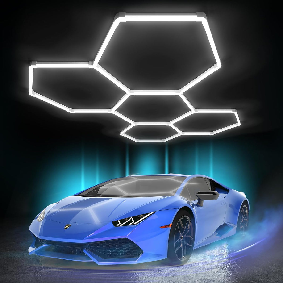 Honeycomb Led 5 Hexagoane Luminoase 192W 235 X 164 Cm Honeycomb Lights
