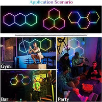 Honeycomb Led Hexagon Luminos Rgb Smart 250Cm X 100Cm Honeycomb Lights
