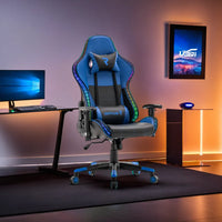 Геймърски стол, PREMIUM, Immersion Chairs, Blue BOC-778