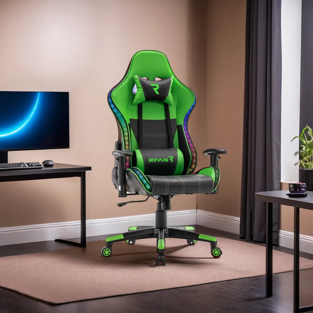 Геймърски стол, PREMIUM, Immersion Chairs, Green BOC-778