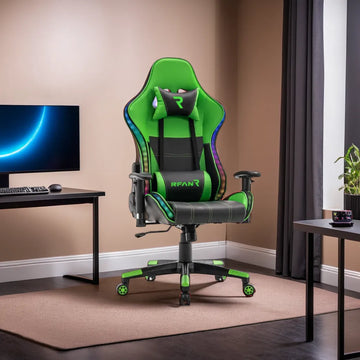 Геймърски стол, PREMIUM, Immersion Chairs, Green BOC-778