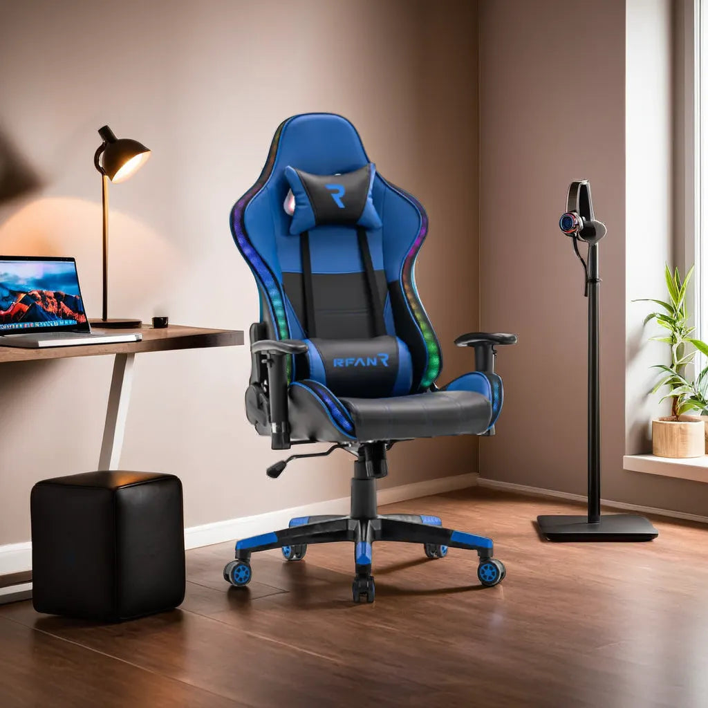Геймърски стол, PREMIUM, Immersion Chairs, Blue BOC-778