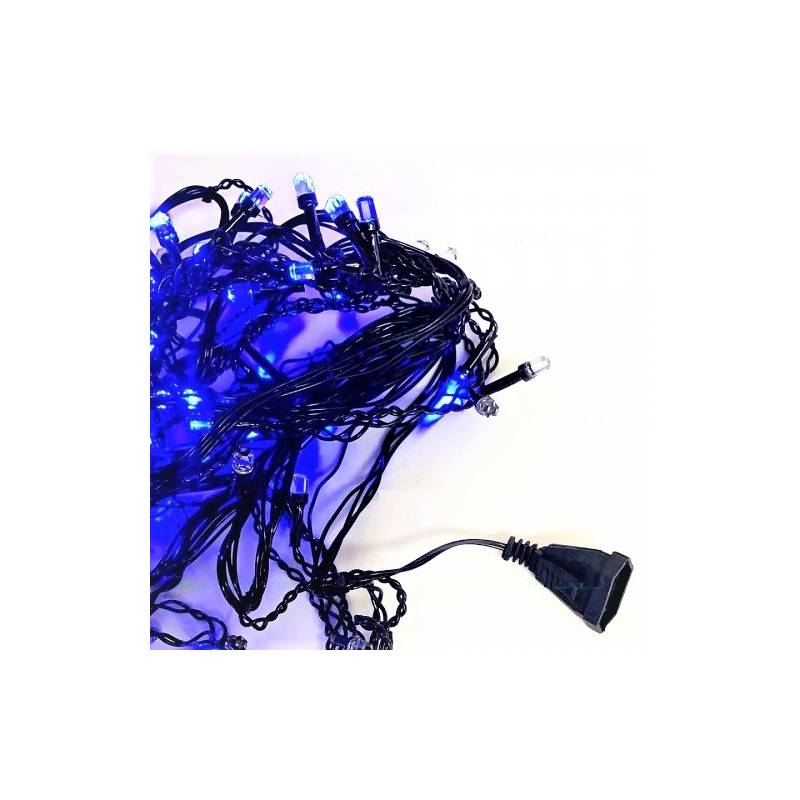 LED инсталация Перде Дъжд 120 LED шестоъгълни 3X1M черен кабел Различни цветове