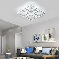 LED осветително тяло 4 SQUARES SONNE Бяло – еквивалент 700W, с дистанционно управление