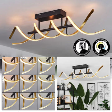 LED осветително тяло SEQUENCE Gold+Black Еквивалент 300W