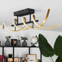LED осветително тяло SEQUENCE Gold+Black Еквивалент 300W