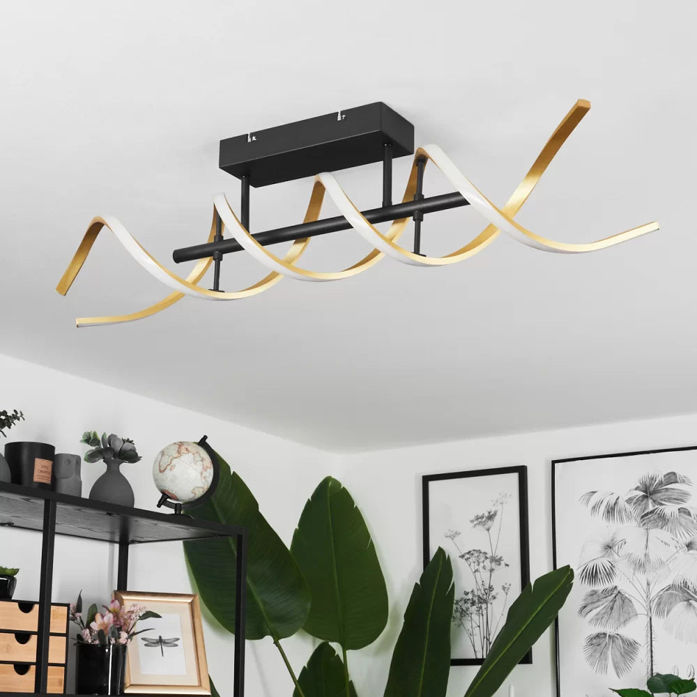 LED осветително тяло SEQUENCE Gold+Black Еквивалент 300W
