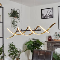 LED осветително тяло пендел SEQUENCE Gold+Black еквивалент 300W