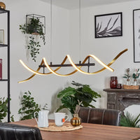 LED осветително тяло пендел SEQUENCE Gold+Black еквивалент 300W