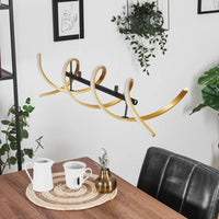 LED осветително тяло пендел SEQUENCE Gold+Black еквивалент 300W