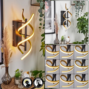 LED аплик SEQUENCE Gold+Black Еквивалент 150W