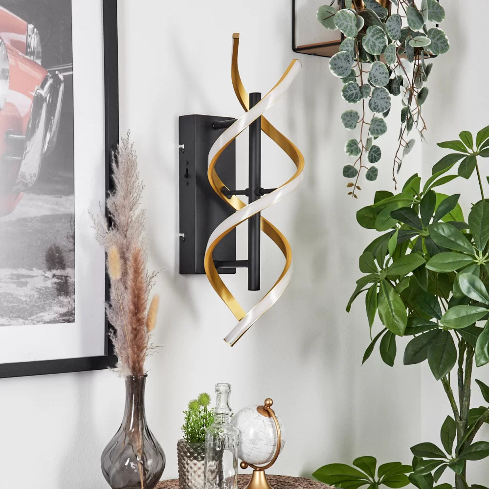 LED аплик SEQUENCE Gold+Black Еквивалент 150W