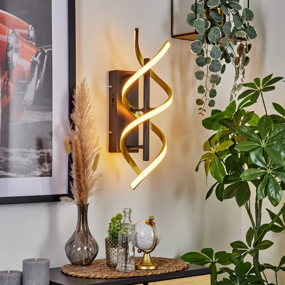 LED аплик SEQUENCE Gold+Black Еквивалент 150W