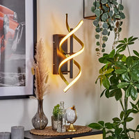 LED аплик SEQUENCE Gold+Black Еквивалент 150W