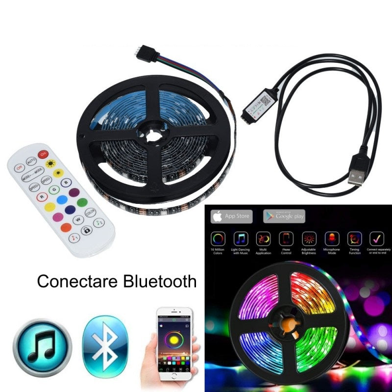 КОМПЛЕКТ LED лента RGB 12V IP65 SMART 3 метра USB TV RF дистанционно