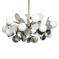 Осветително тяло висящо SELVA Gold & Grey матов абажур